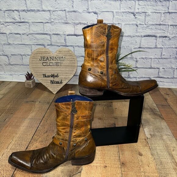 Mark Nason Rock Never Dies 67417 Brown Men’s Zip Boots Size 7 main image 13